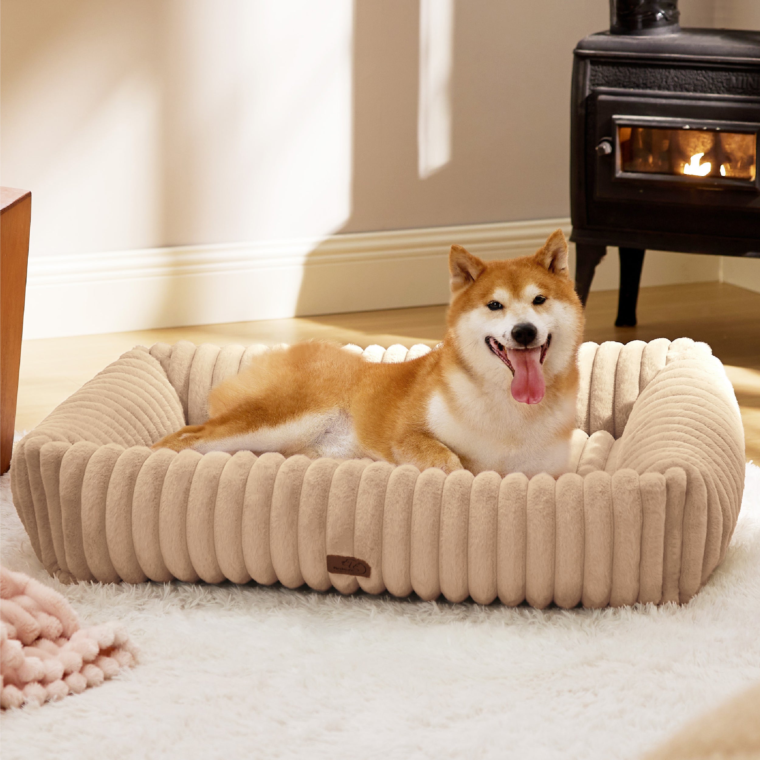 Corduroy Fleece Pet Bed