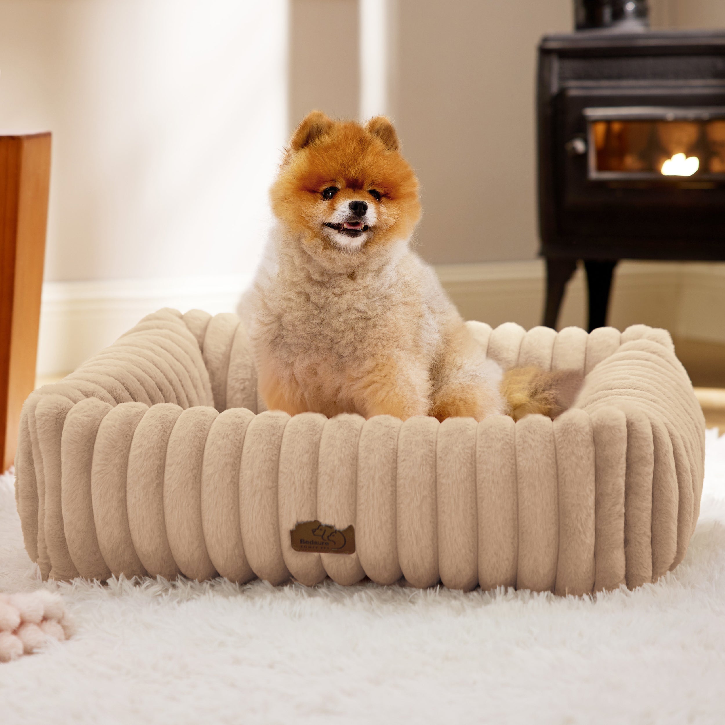 Corduroy Fleece Pet Bed
