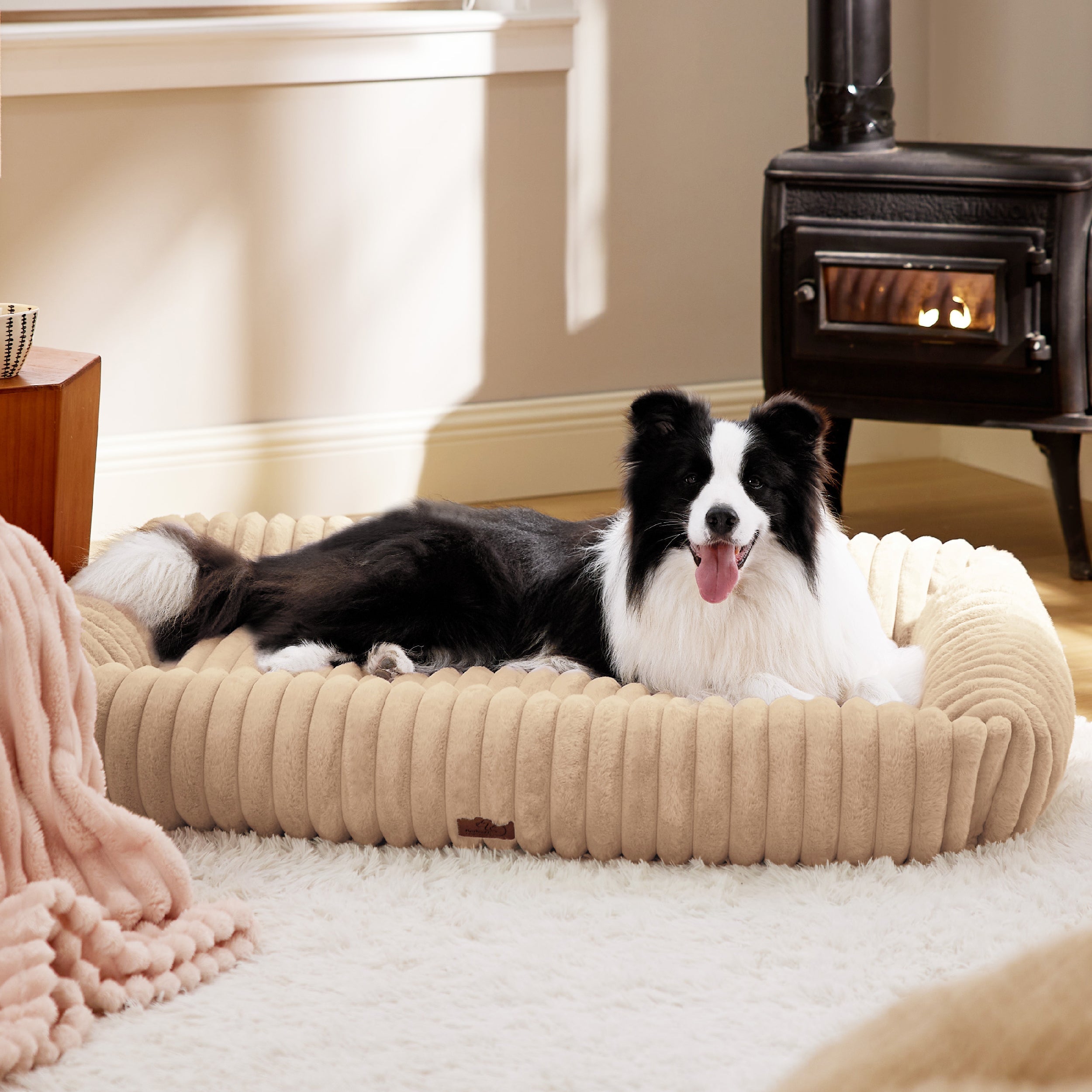 Corduroy Fleece Pet Bed