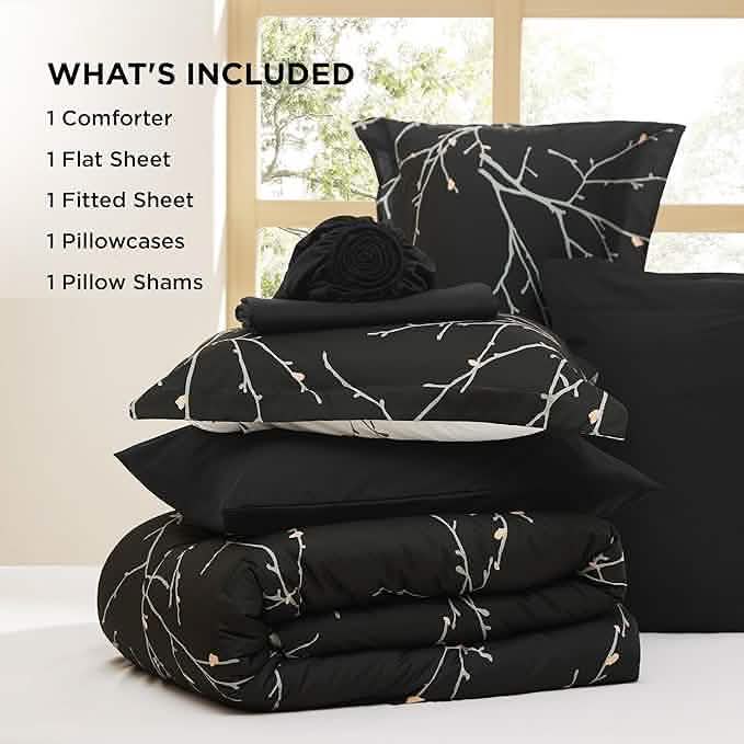 Tree Branch Floral Pattern Bed-in-a-Bag