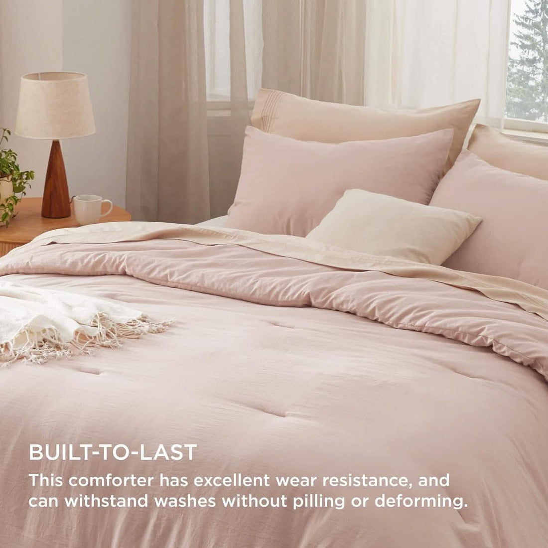 Prewashed Plain Comforter Set