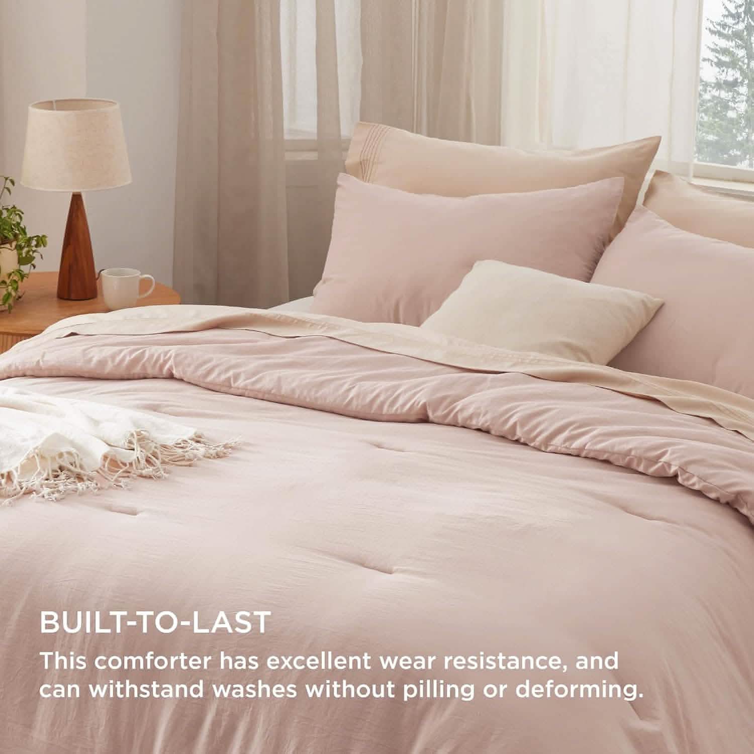 Prewashed Plain Comforter Set
