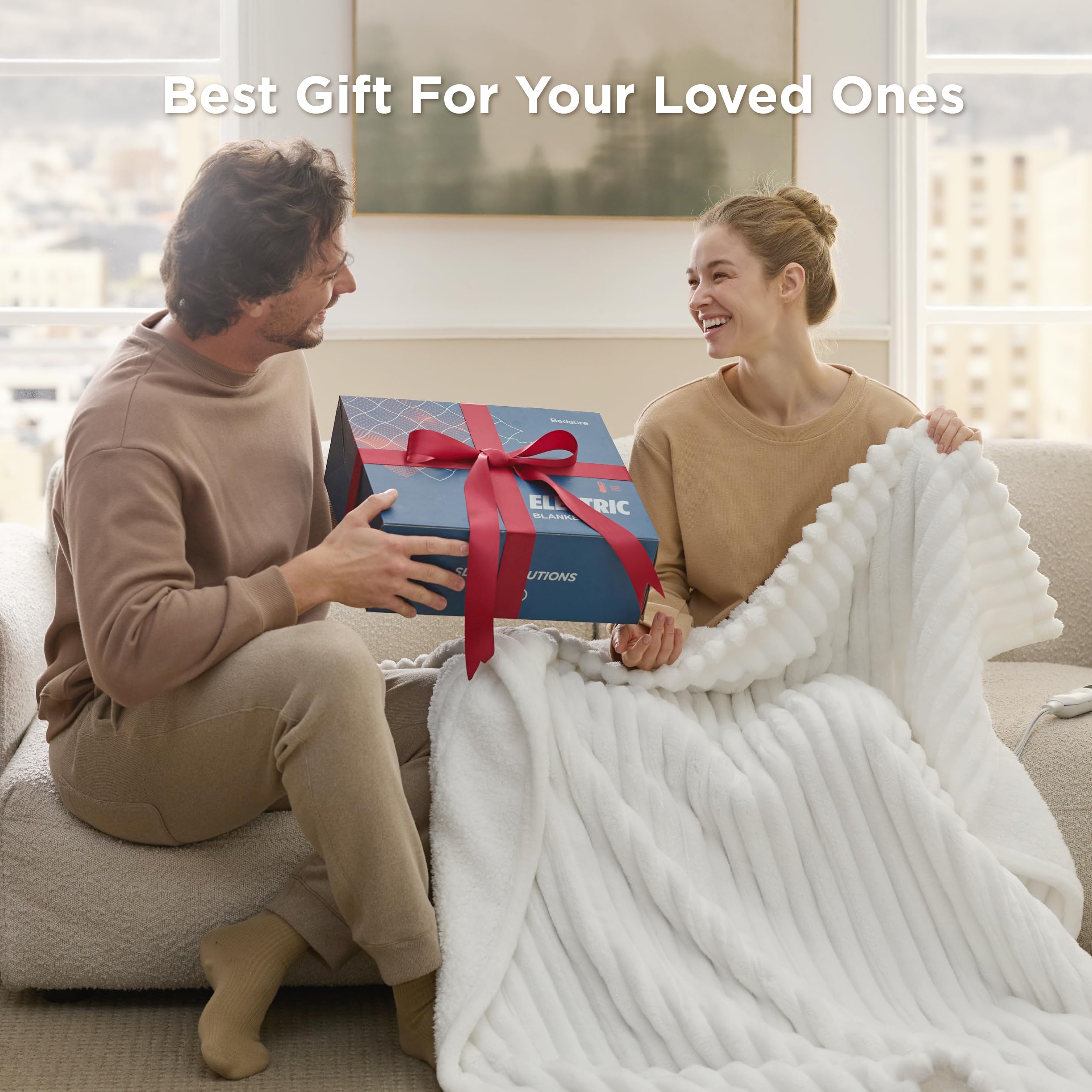 GentleSoft® Ribbed Heated Blanket