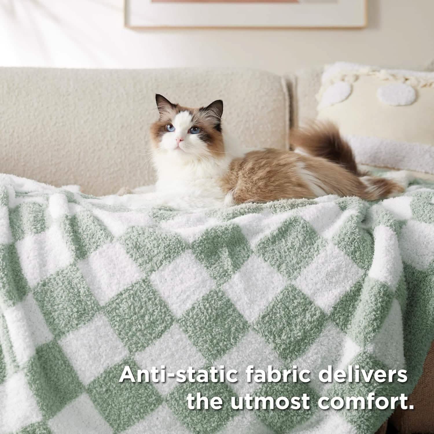 Super Soft Reversible Checkerboard Blanket