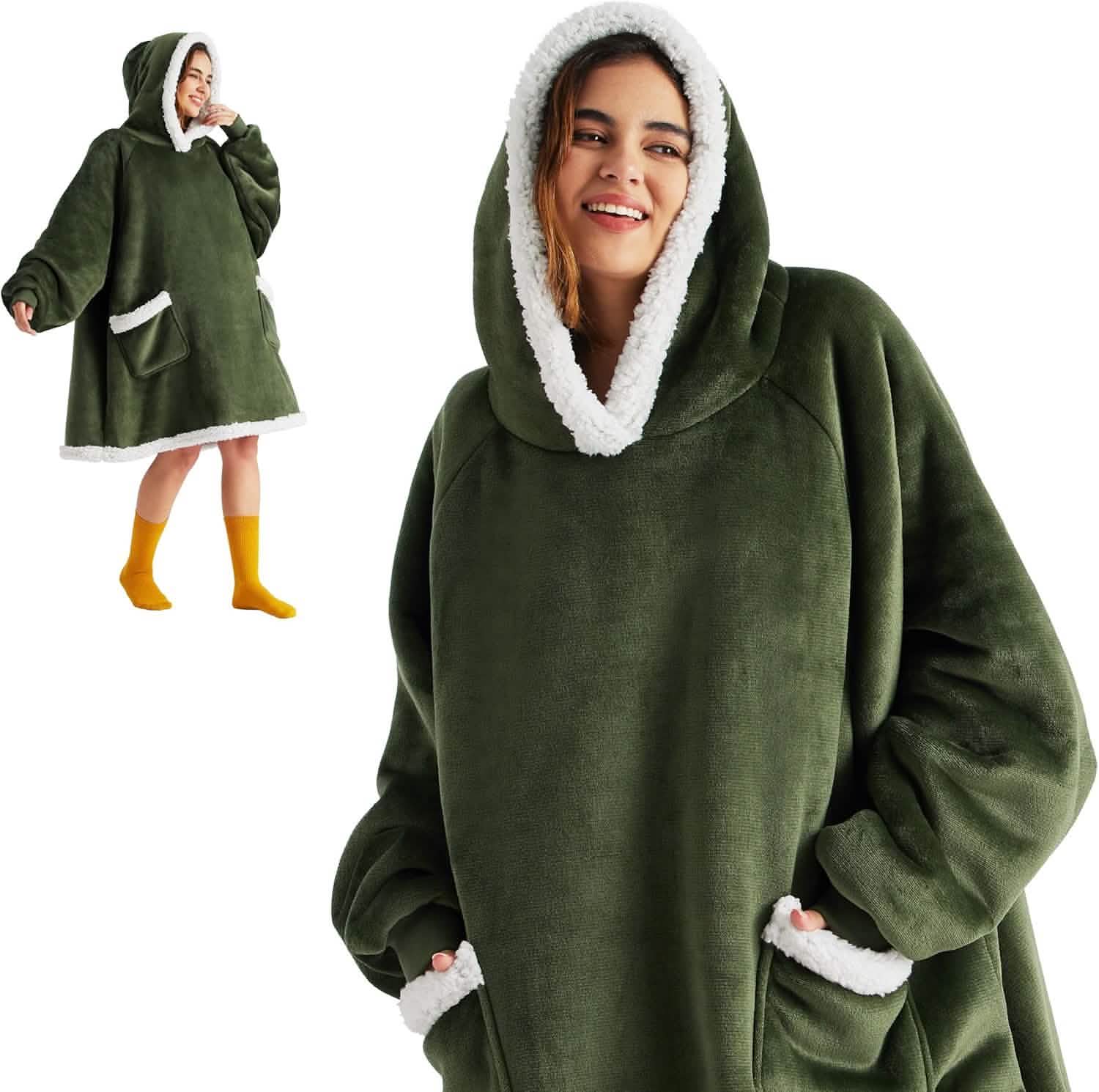 GentleSoft™ Sherpa Fleece Wearable Blanket