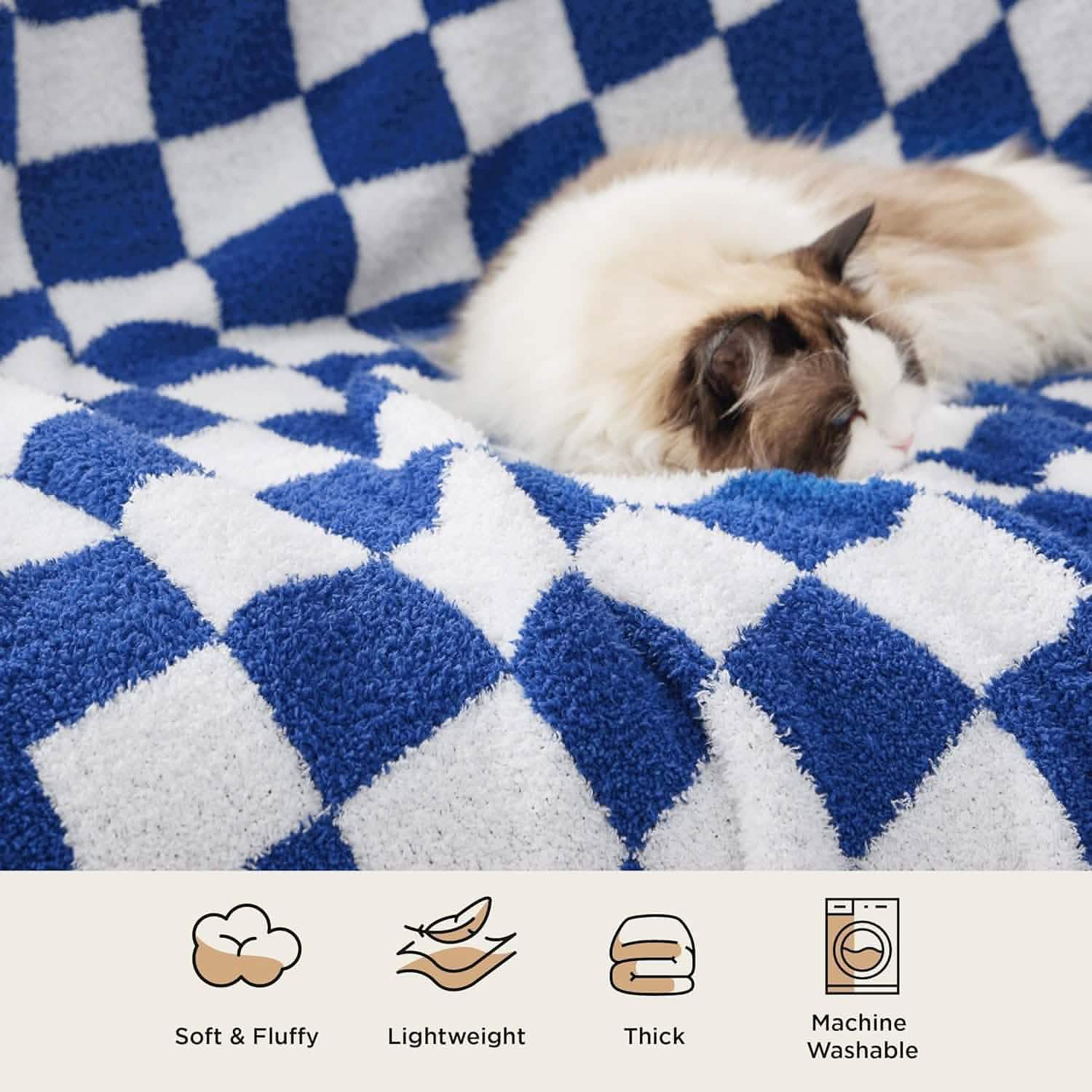 Super Soft Reversible Checkerboard Blanket