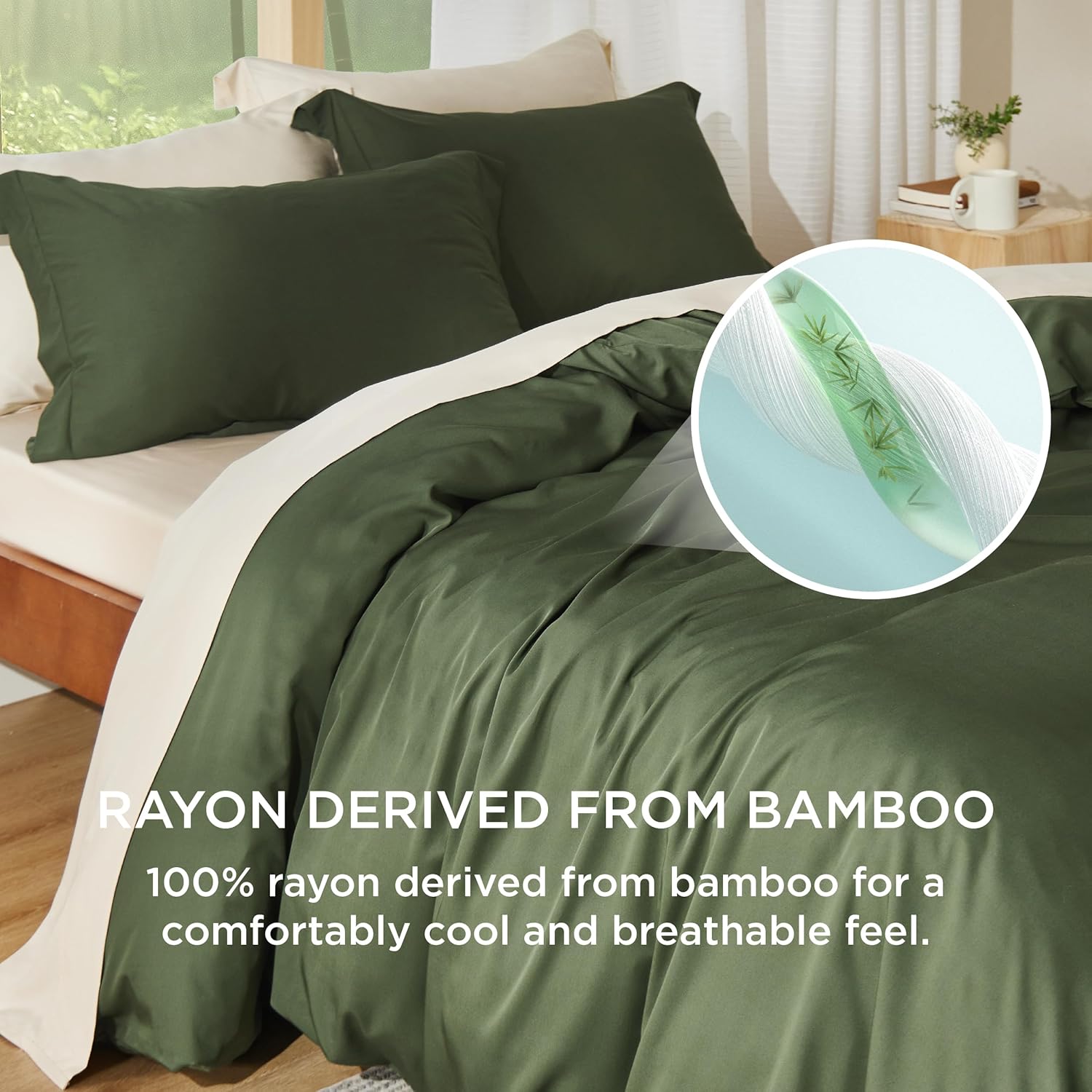 Rayon Derived from Bamboo Duvet Cover Set