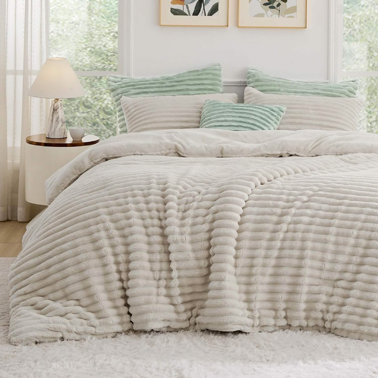 GentleSoft™ Striped Flannel Comforter Set