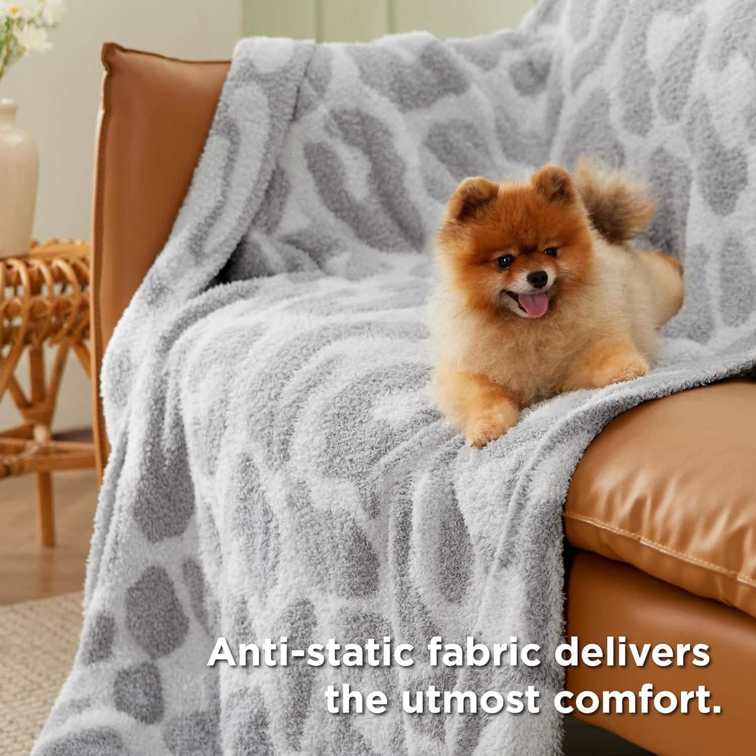 Feather Yarn Throw Blanket