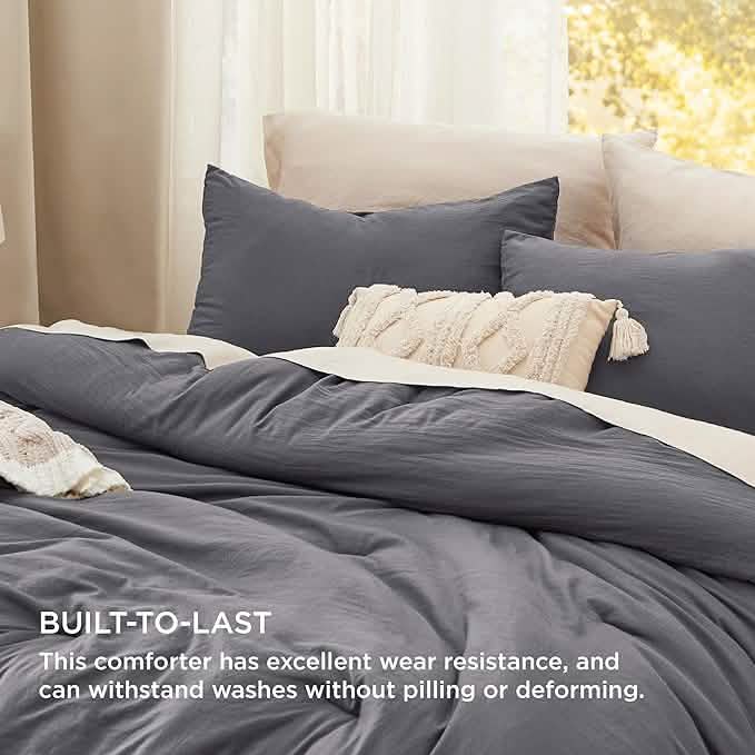 Prewashed Plain Comforter Set