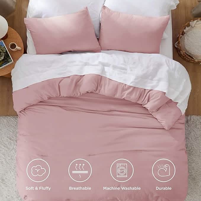 Prewashed Plain Comforter Set