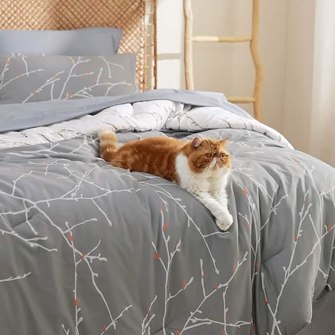 Tree Branch Floral Pattern Bed-in-a-Bag