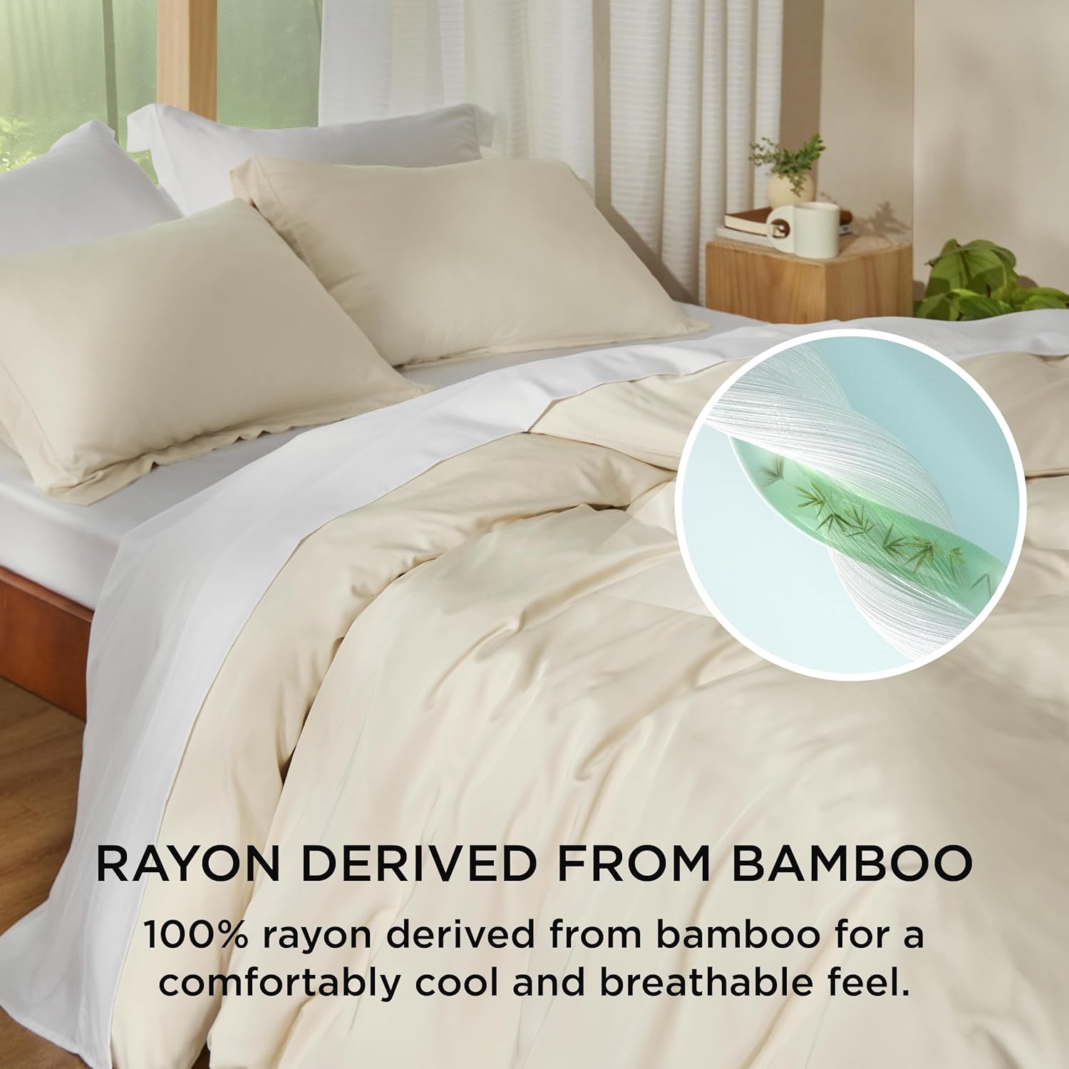 Rayon Derived from Bamboo Duvet Cover Set