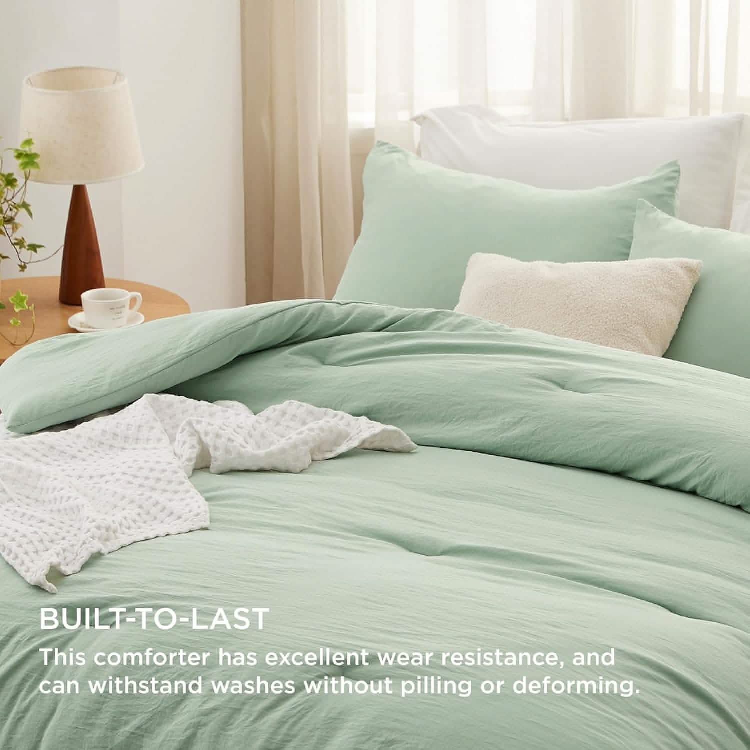 Prewashed Plain Comforter Set