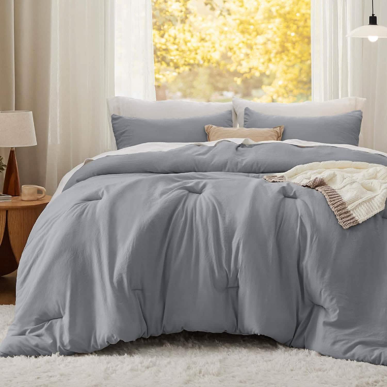 GentleSoft™ Prewashed Plain Comforter Set