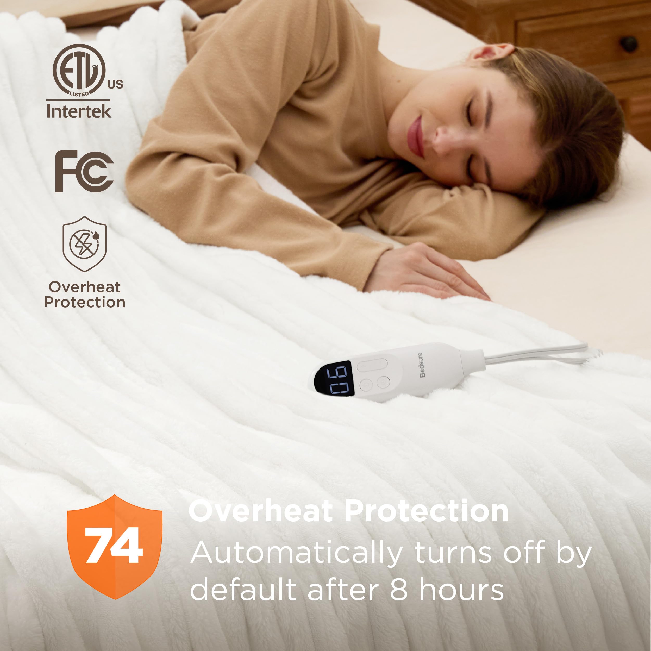 GentleSoft® Ribbed Heated Blanket