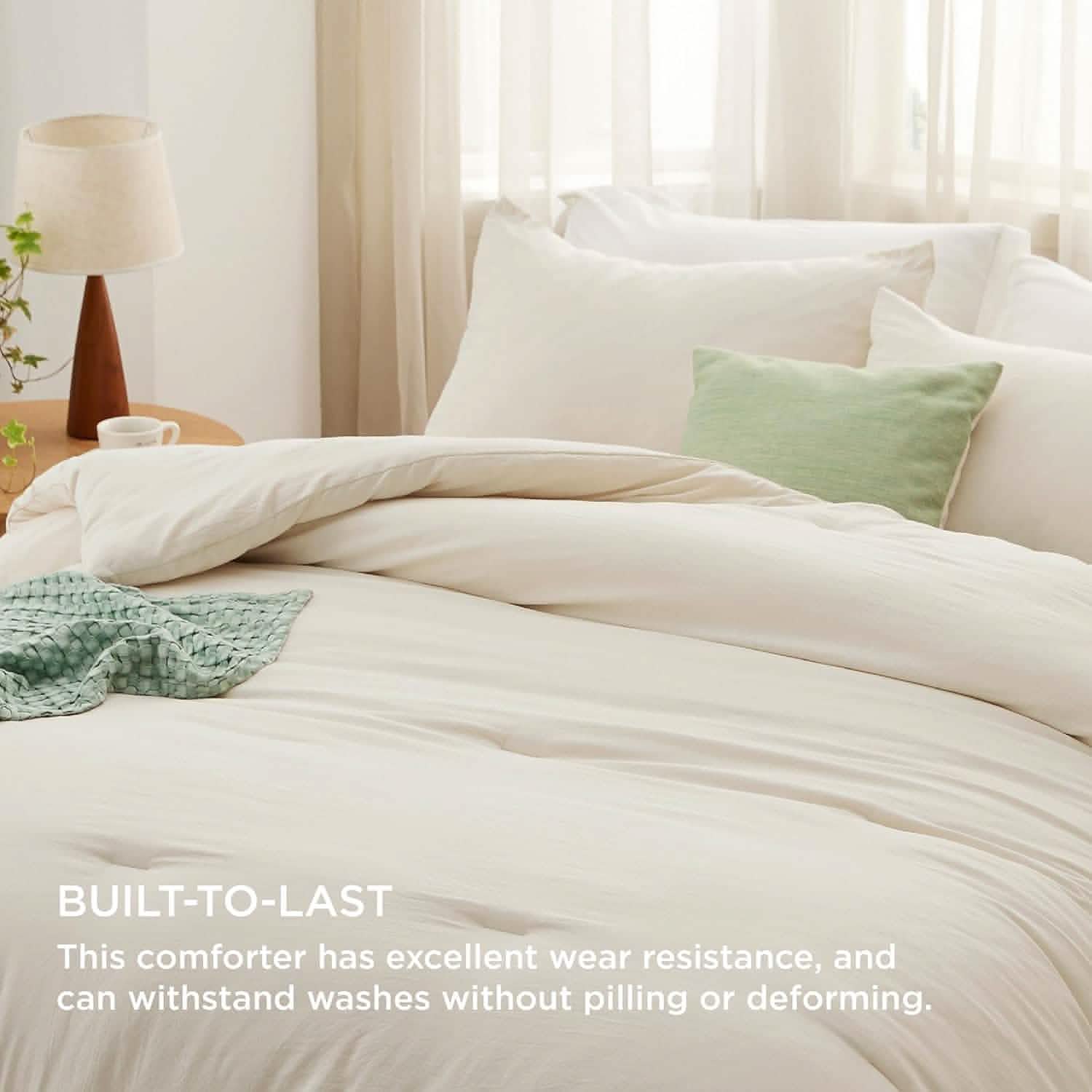 Prewashed Plain Comforter Set