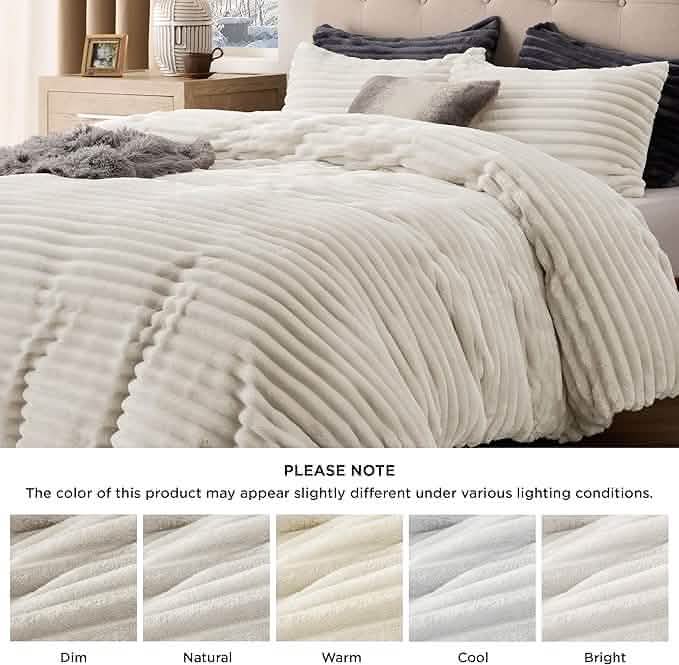 Striped Flannel Duvet Cover Set