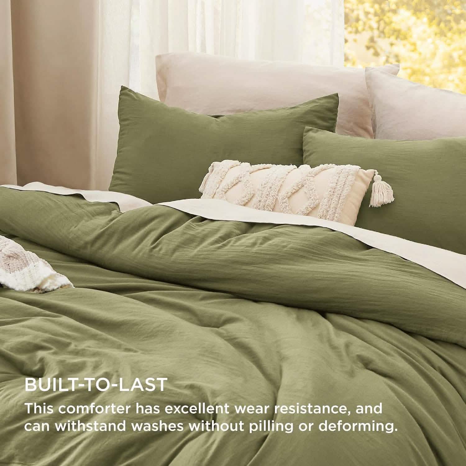 Prewashed Plain Comforter Set