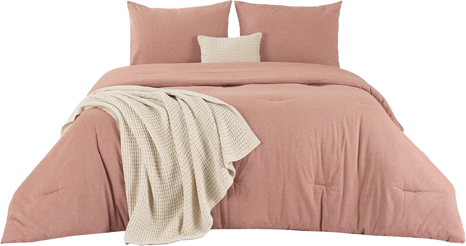 5 Piece Cotton Waffle Weave Bed-in-a-bag