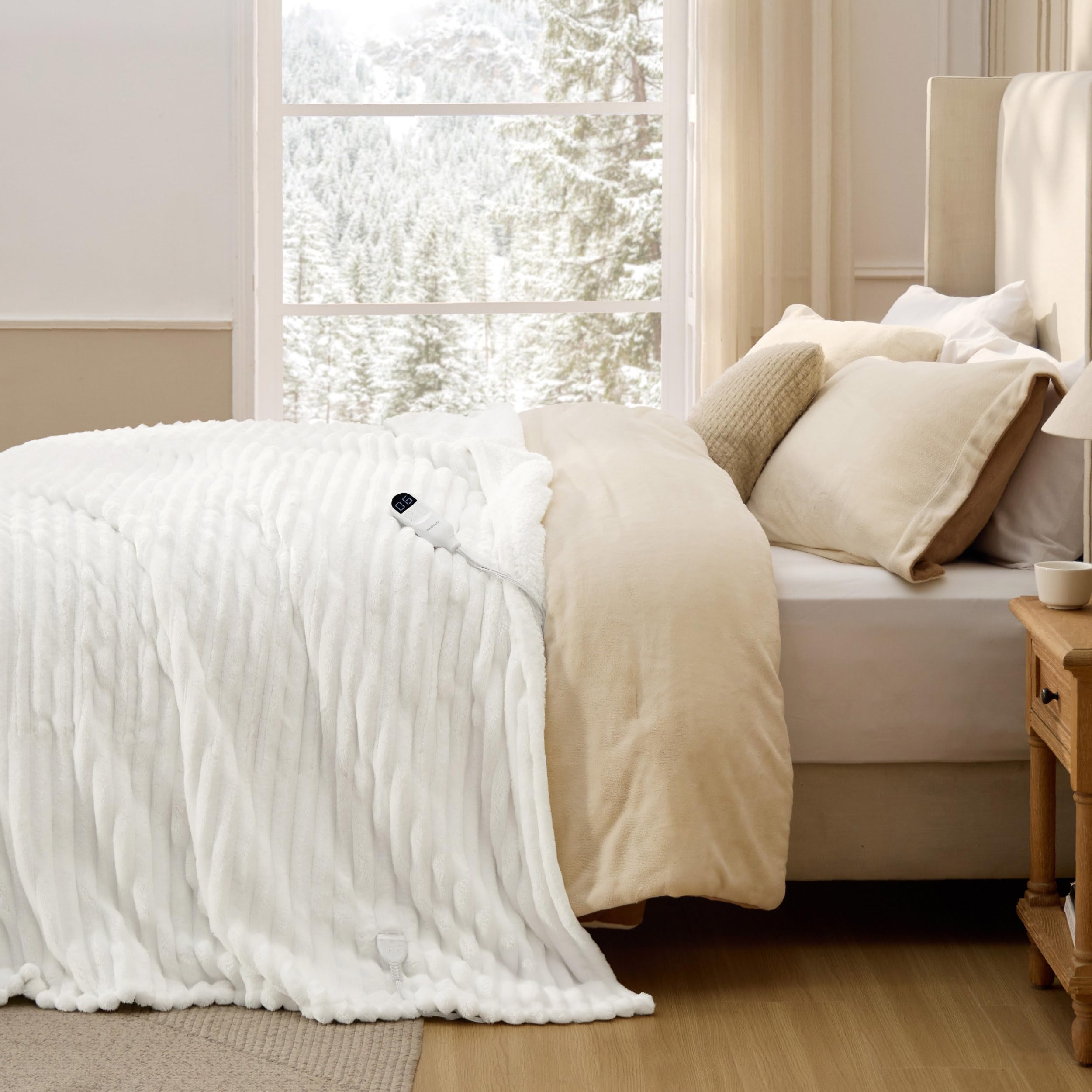 GentleSoft® Ribbed Heated Blanket
