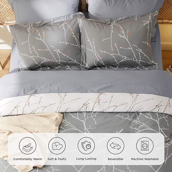 Tree Branch Floral Pattern Bed-in-a-Bag