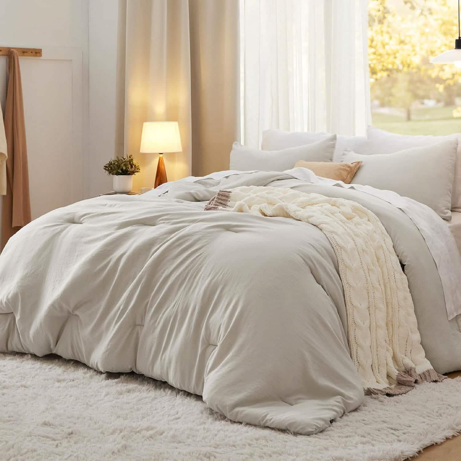 GentleSoft™ Prewashed Plain Comforter Set