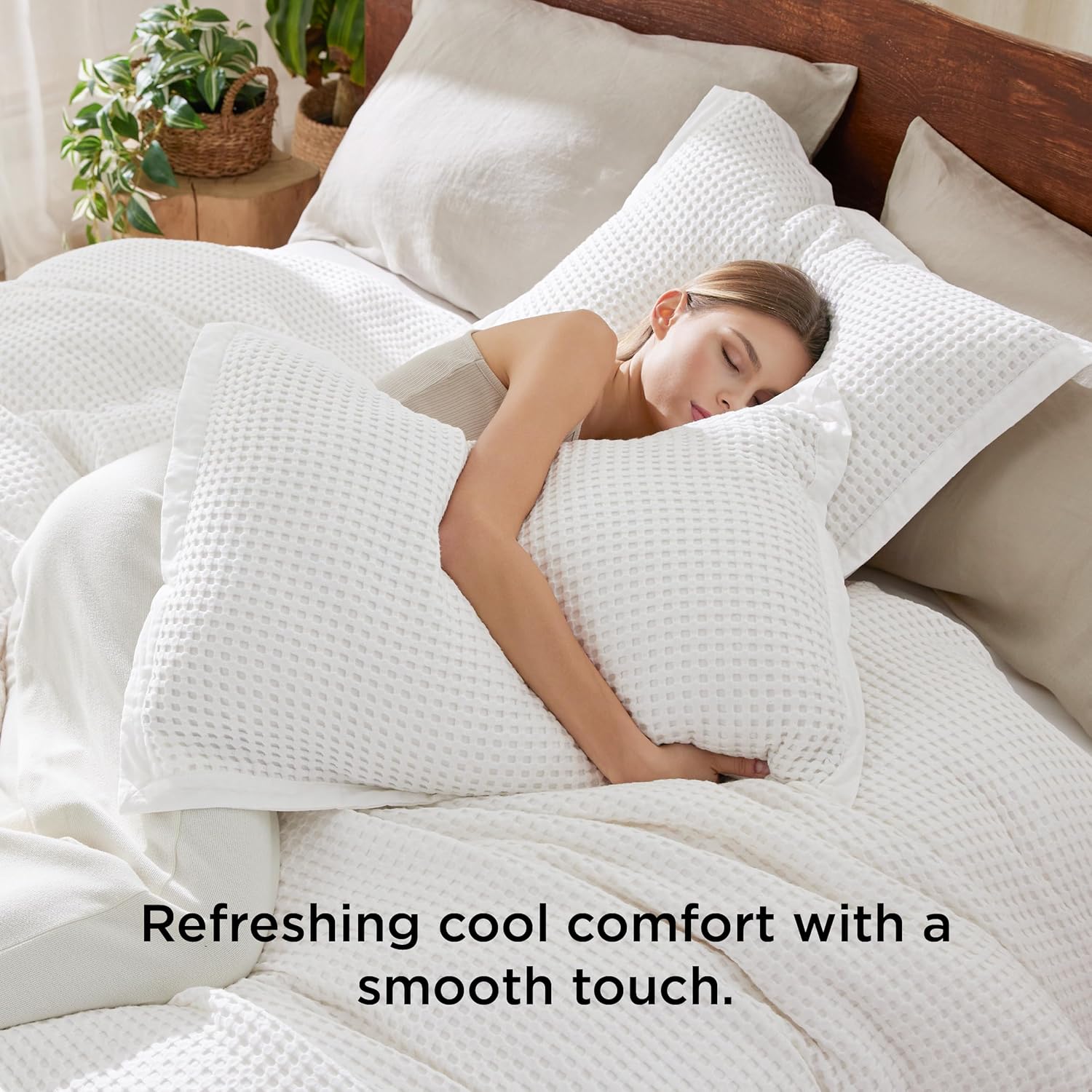 Cooling Waffle Duvet Cover Set