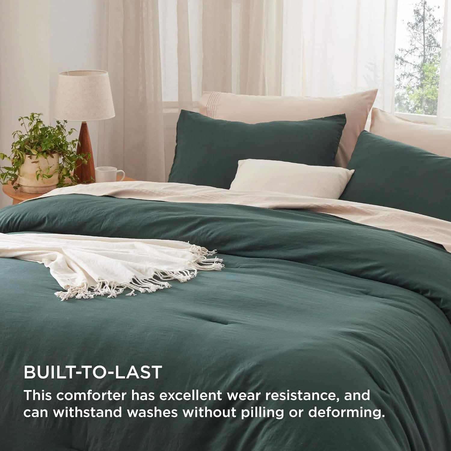 Prewashed Plain Comforter Set