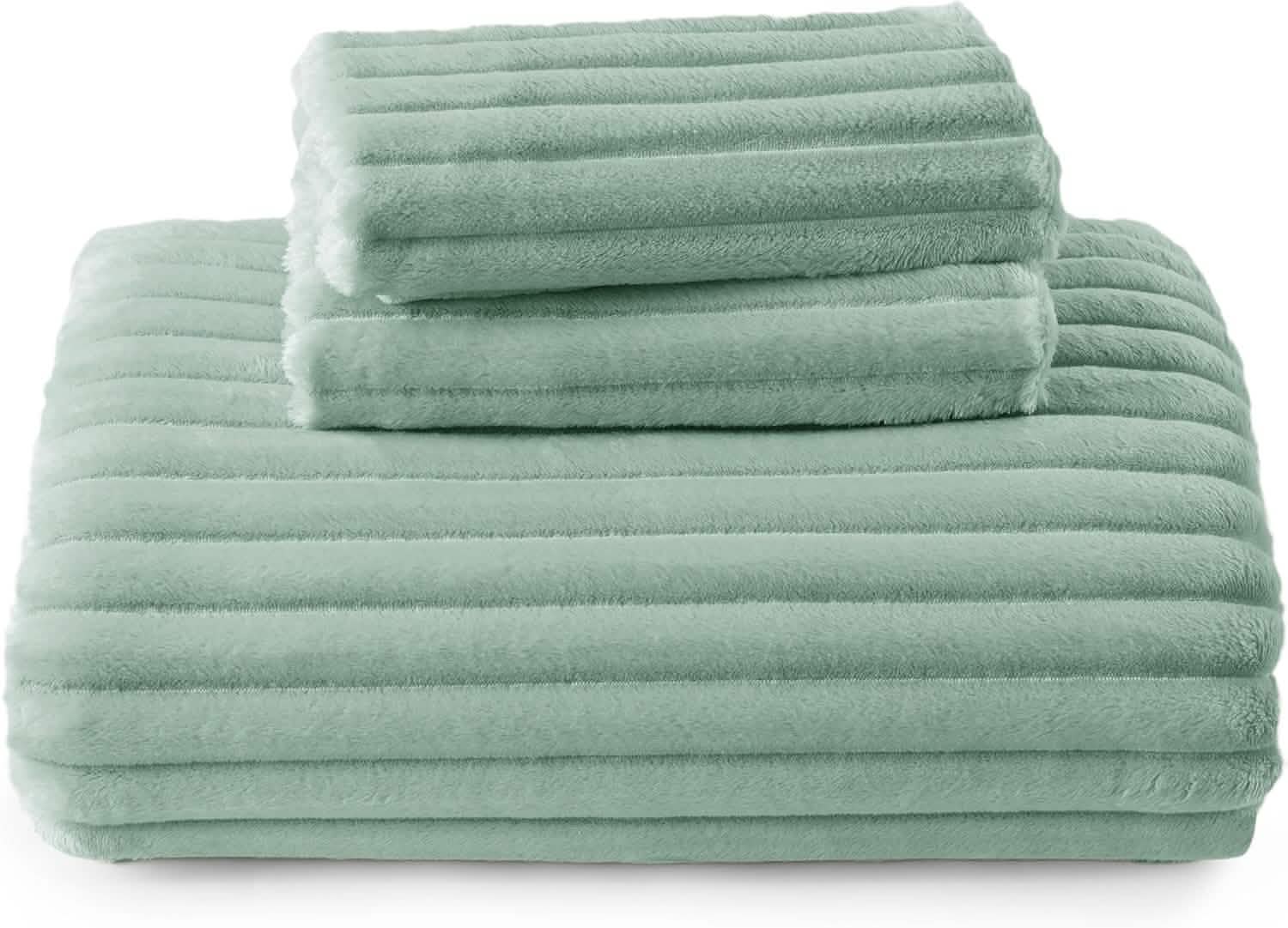 Striped Flannel Duvet Cover Set