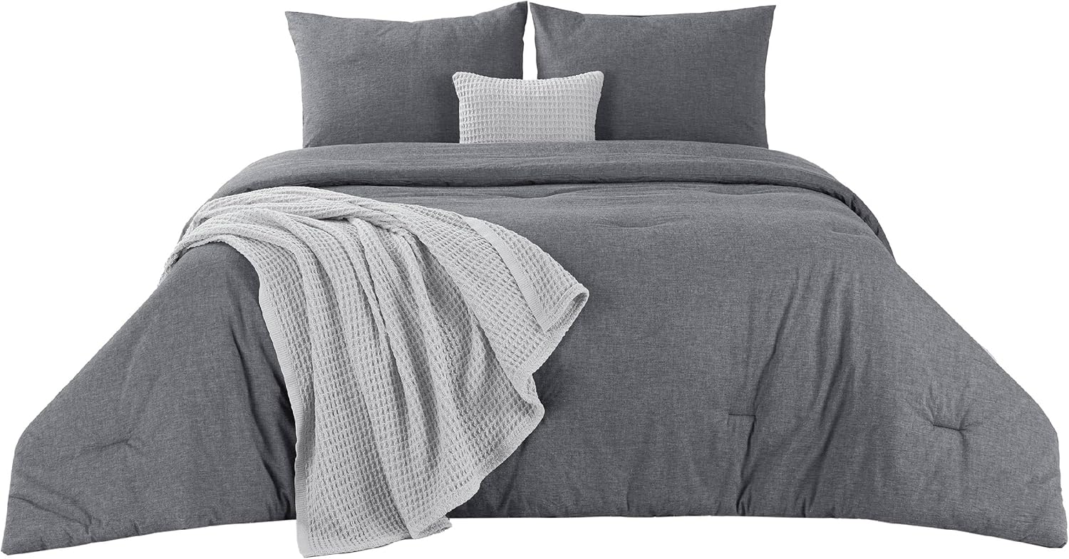 5 Piece Cotton Waffle Weave Bed-in-a-bag