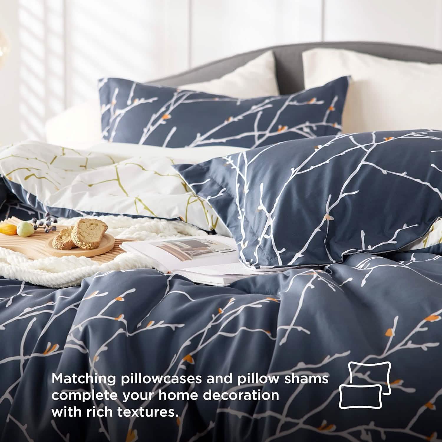 Tree Branch Floral Pattern Bed-in-a-Bag