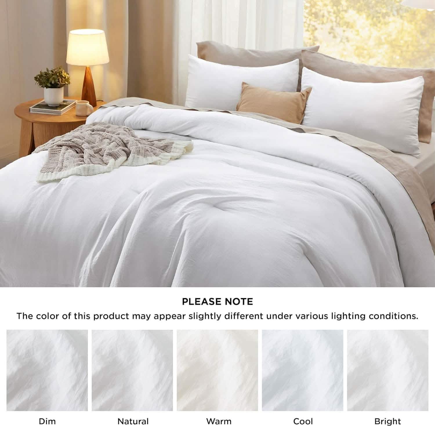 Prewashed Plain Comforter Set