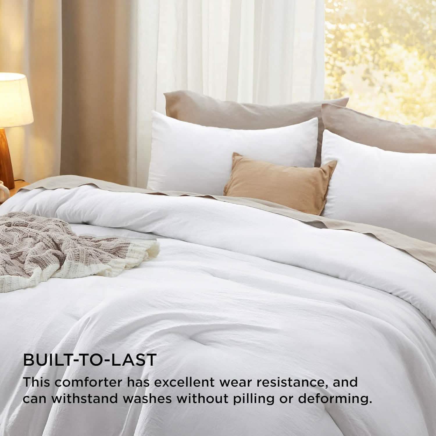 Prewashed Plain Comforter Set