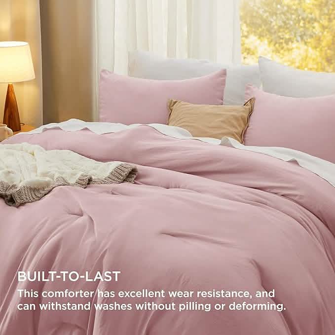 Prewashed Plain Comforter Set