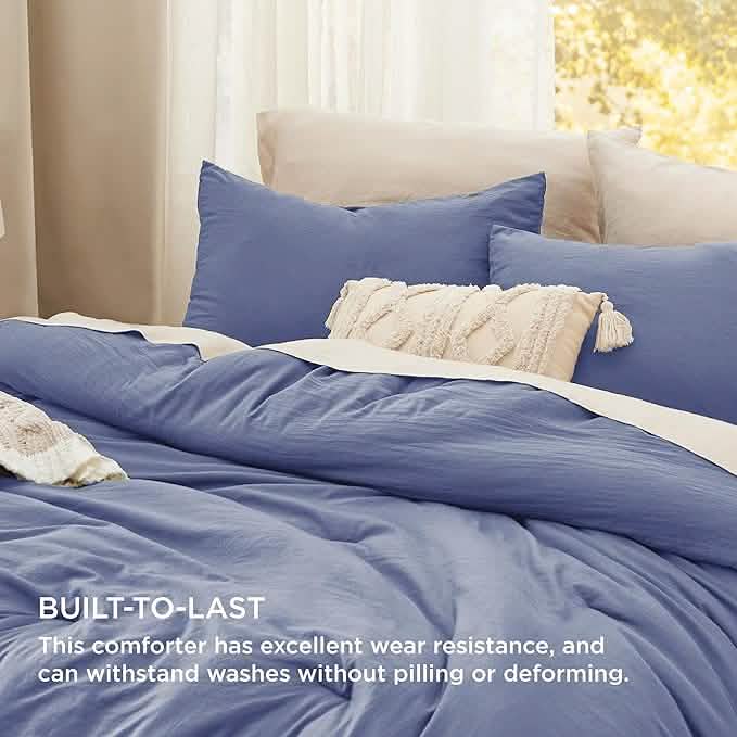 Prewashed Plain Comforter Set