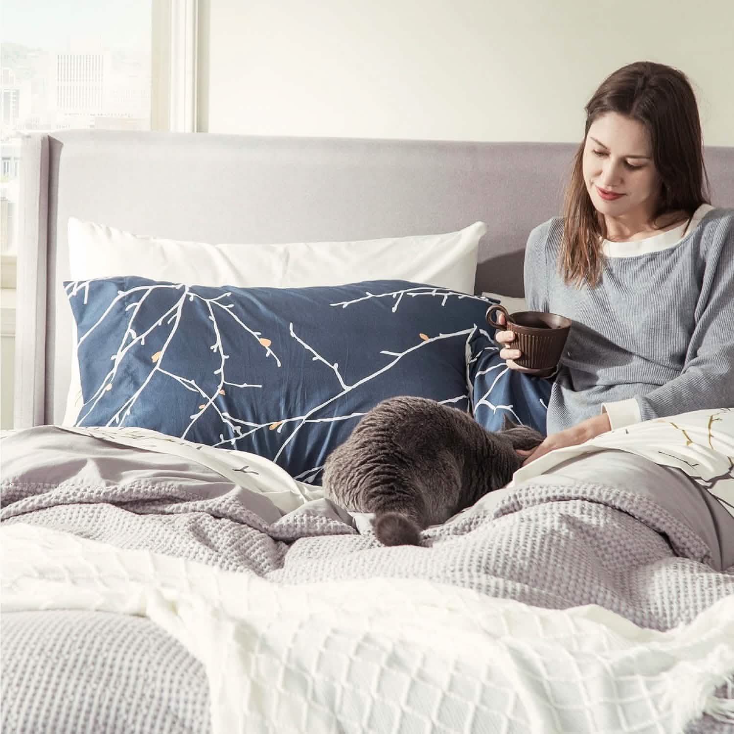 Tree Branch Floral Pattern Bed-in-a-Bag