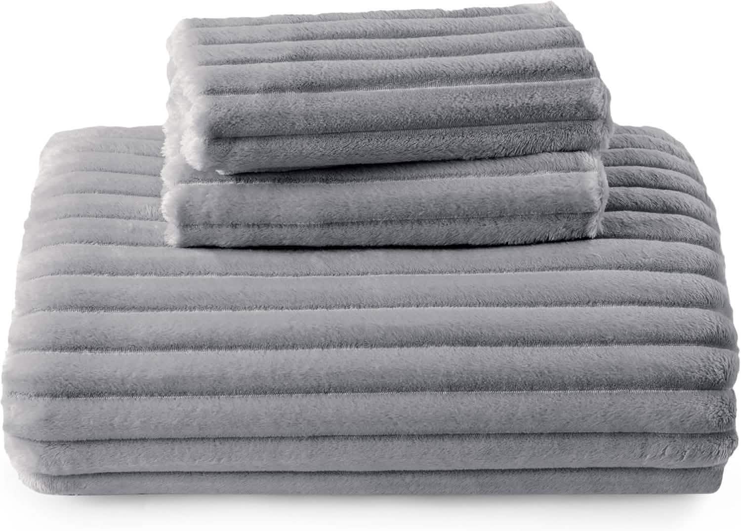 Striped Flannel Duvet Cover Set