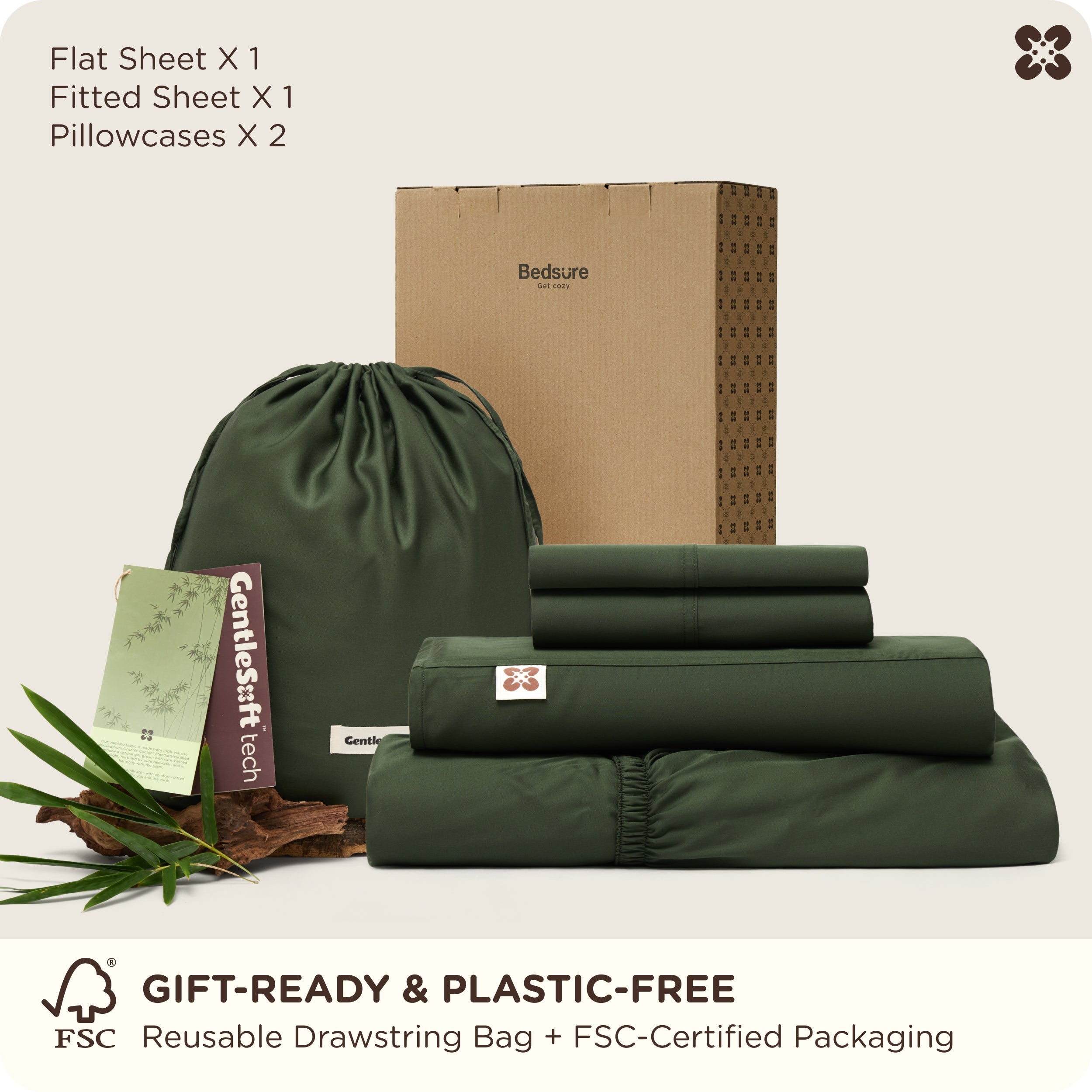 GentleSoft® Organically Grown Bamboo Viscose Sheet Set