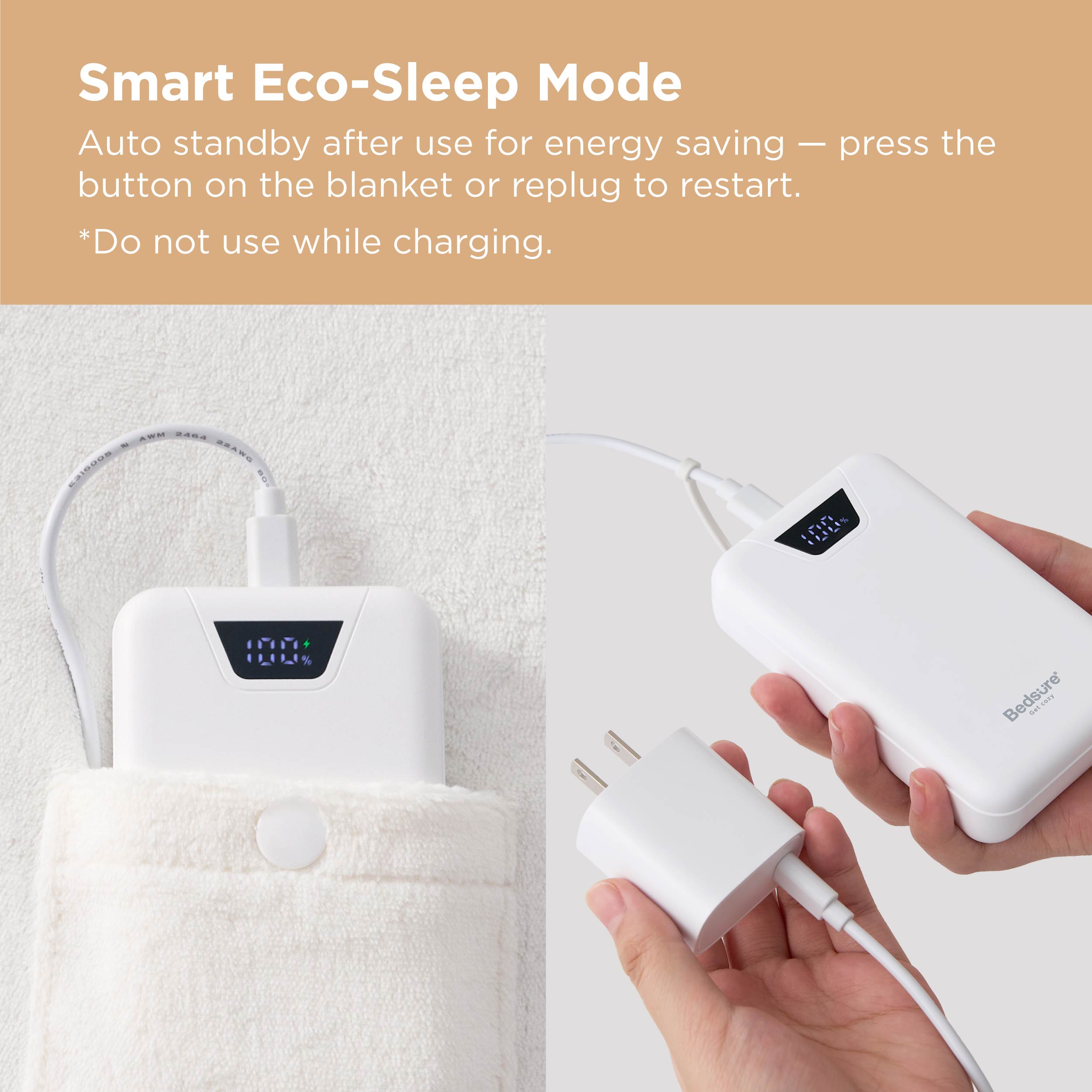 Heated Faux Cashmere Blanket Hoodie