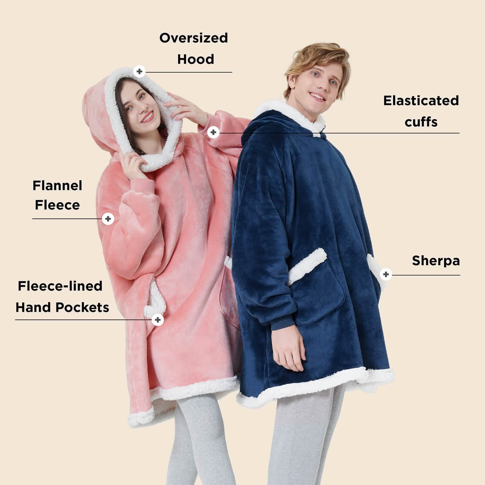 Sherpa Fleece Blanket Hoodie
