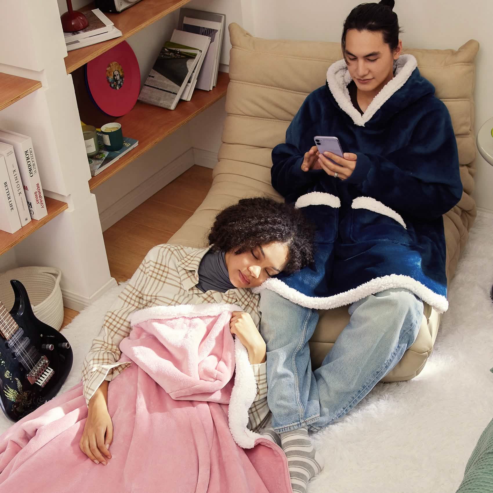 Sherpa Fleece Blanket Hoodie