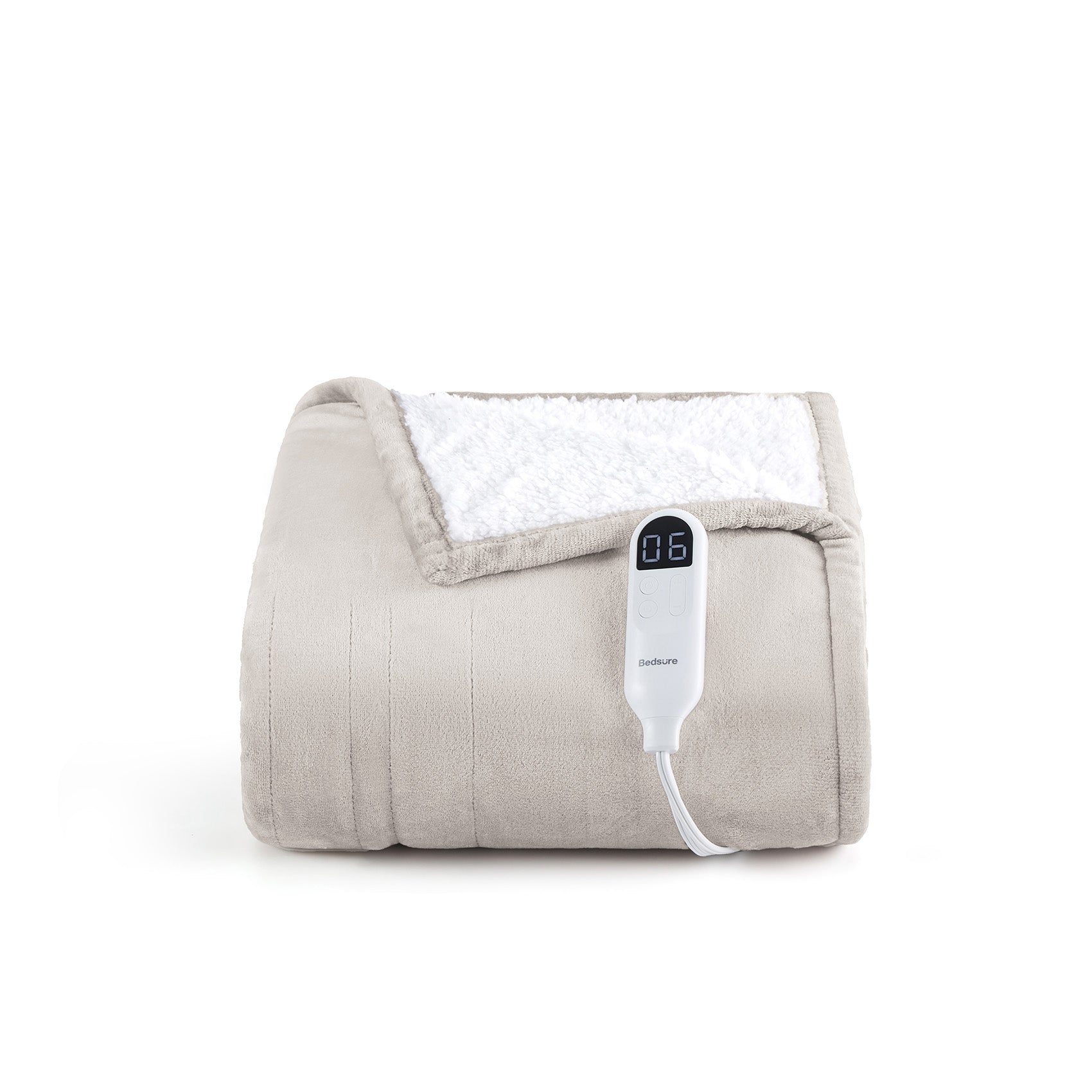 Solid Flannel Heated Blanket