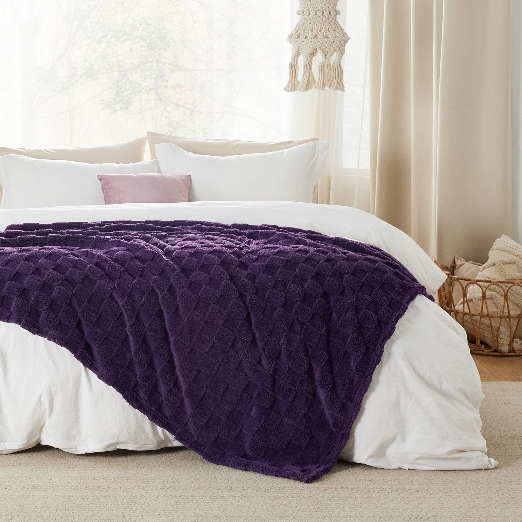 Jacquard Shaggy Sherpa Blanket