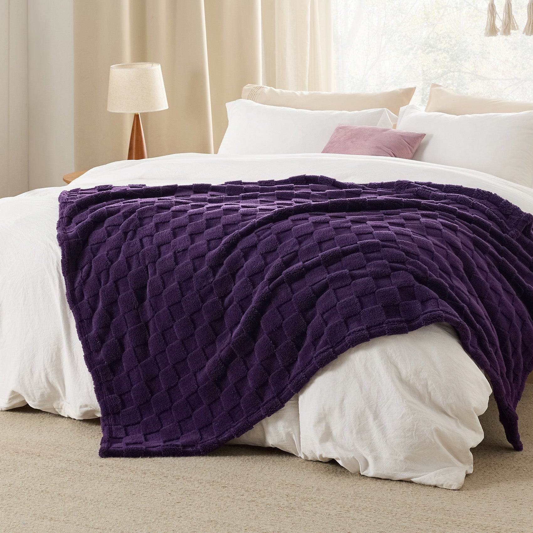 Jacquard Shaggy Sherpa Blanket