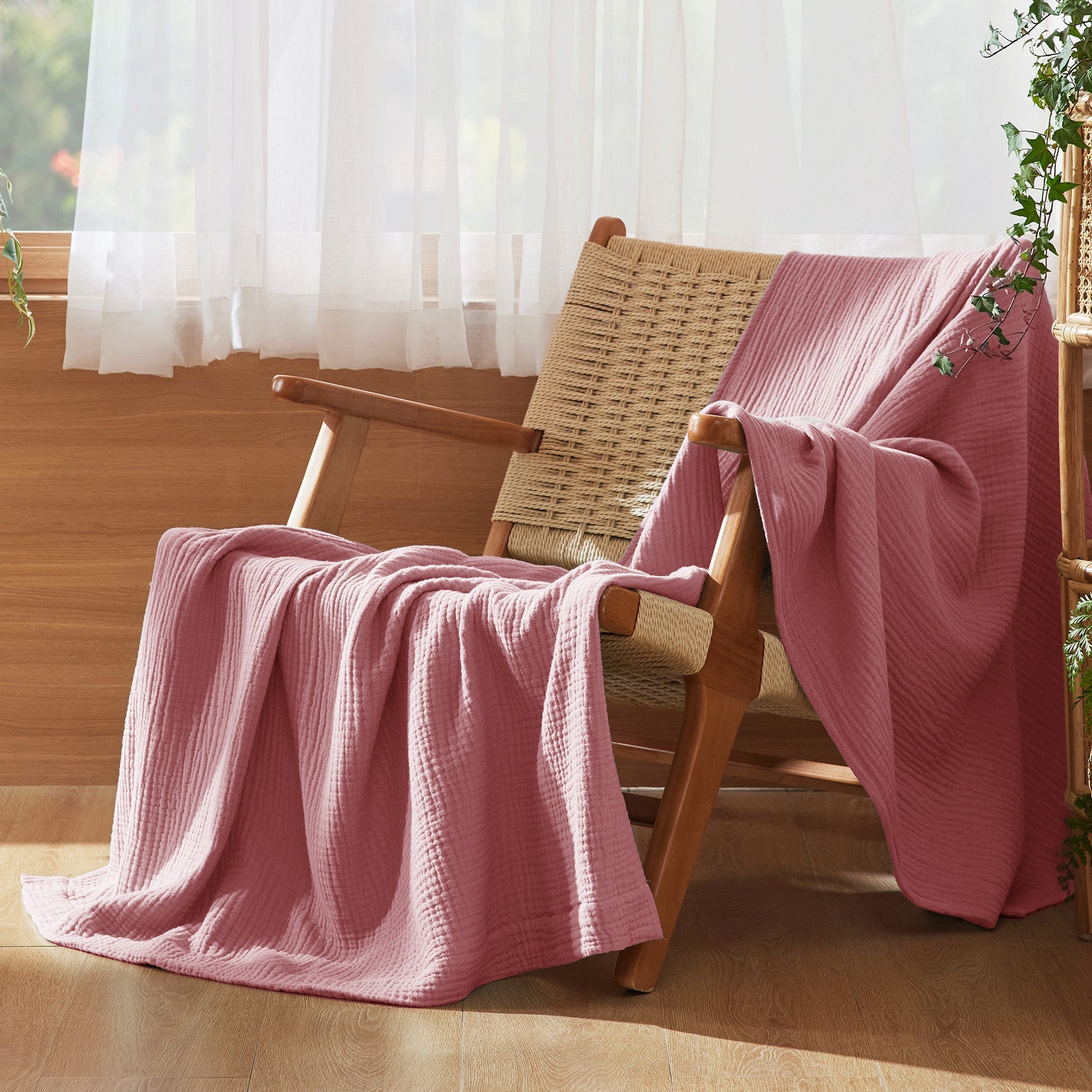 GentleSoft® 100% Cotton Gauze Spring Throw Blanket