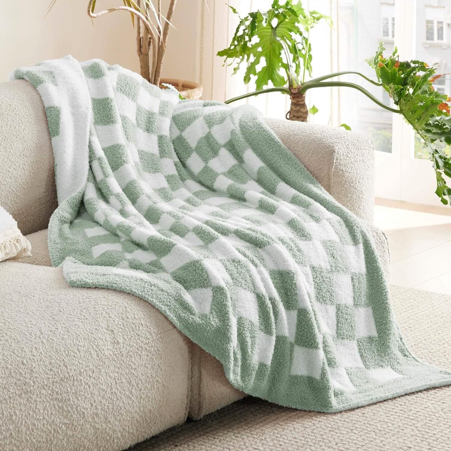 Super Soft Reversible Checkerboard Blanket