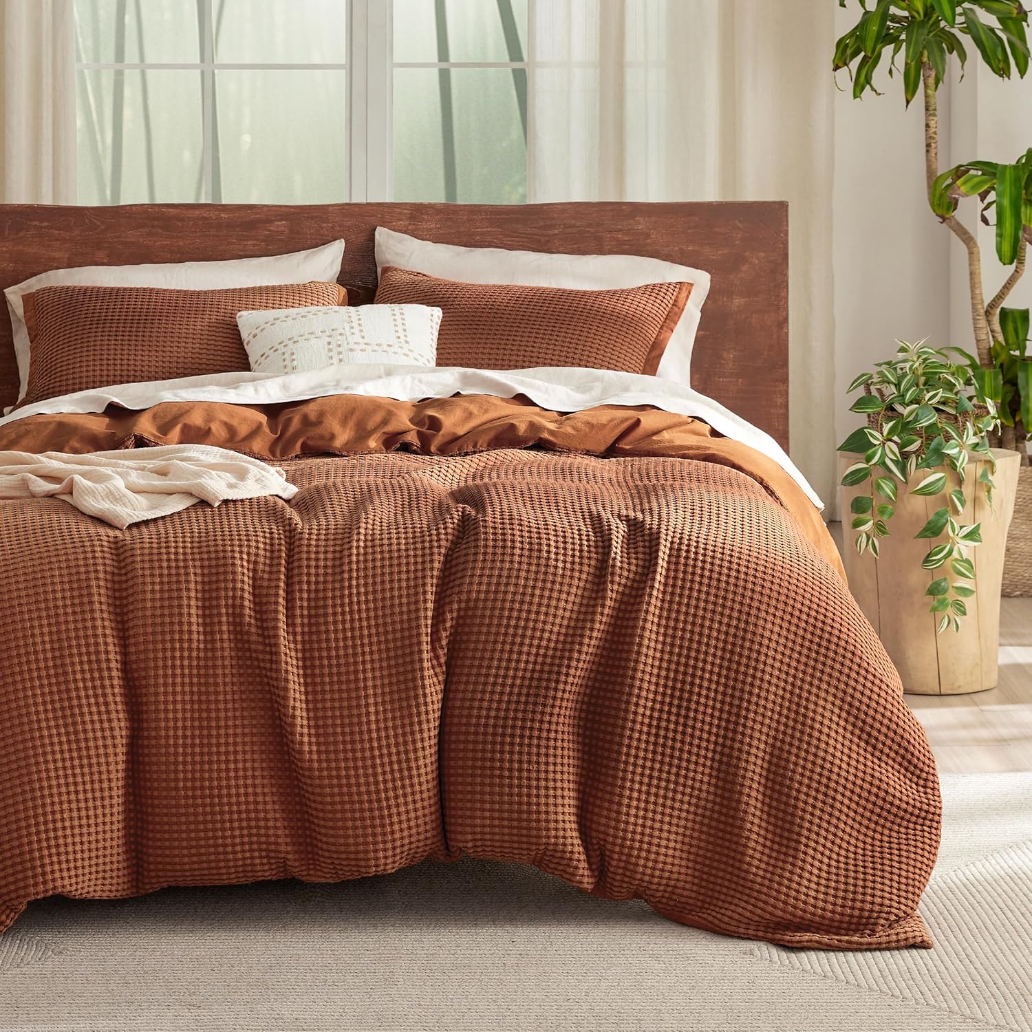 GentleSoft™ Cooling Waffle Duvet Cover Set