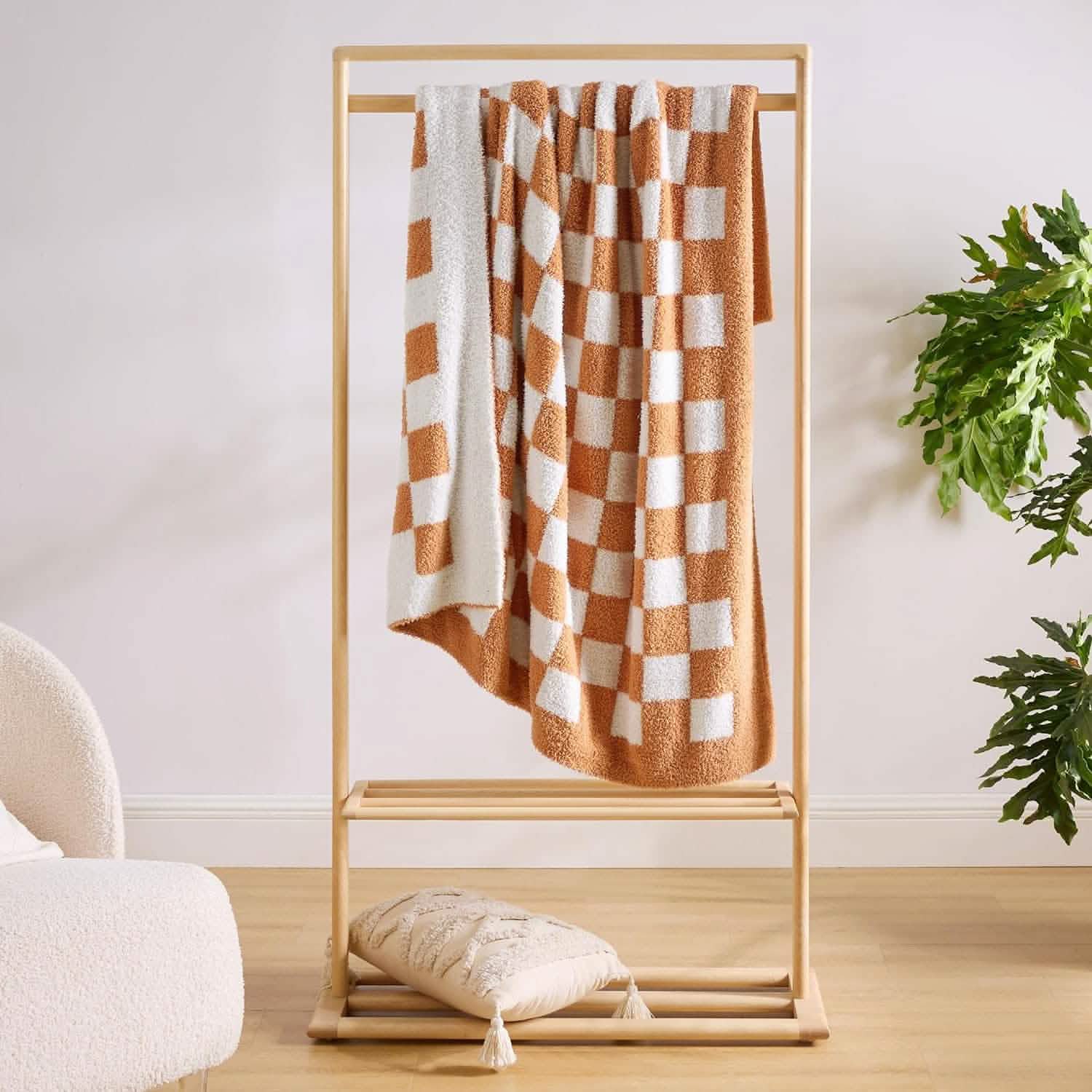 Super Soft Reversible Checkerboard Blanket