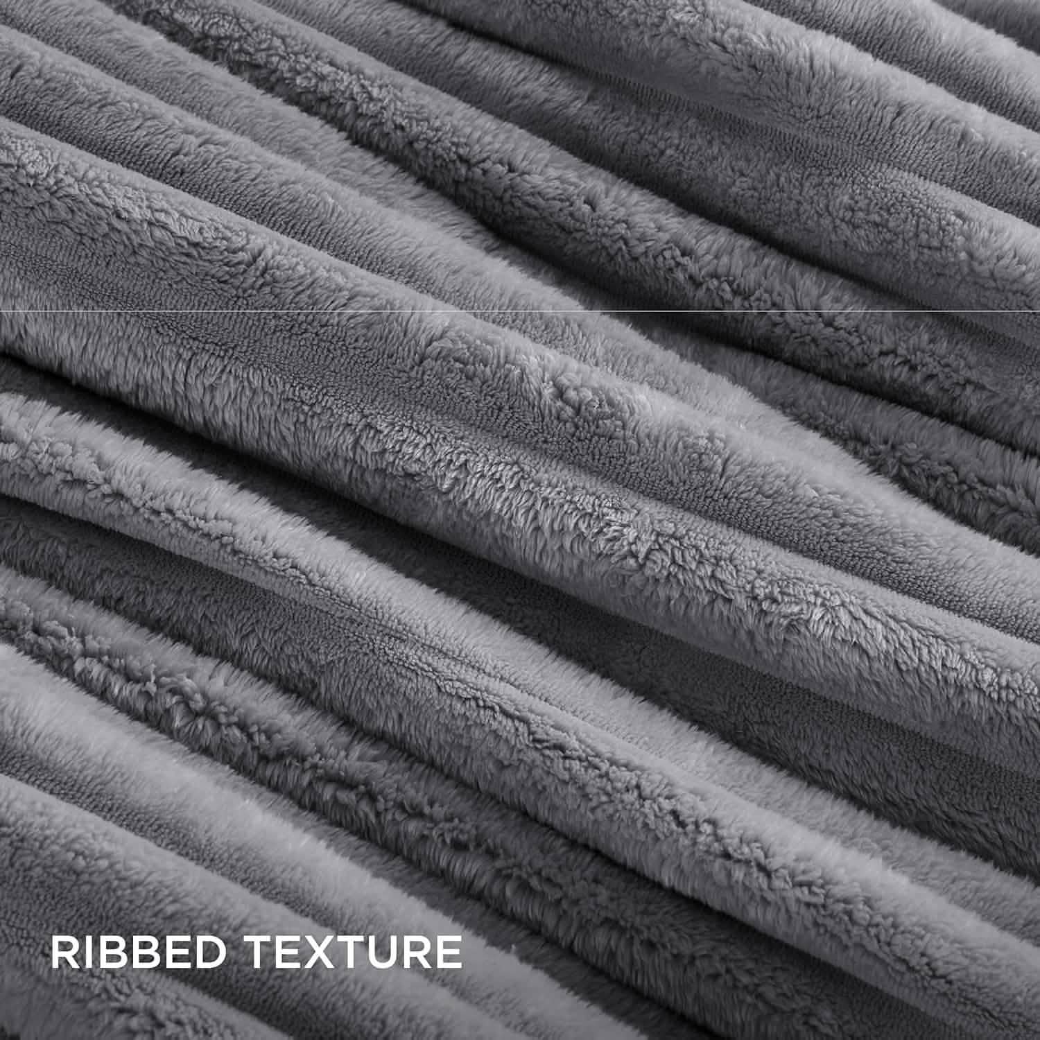 Striped Flannel Comforter Set